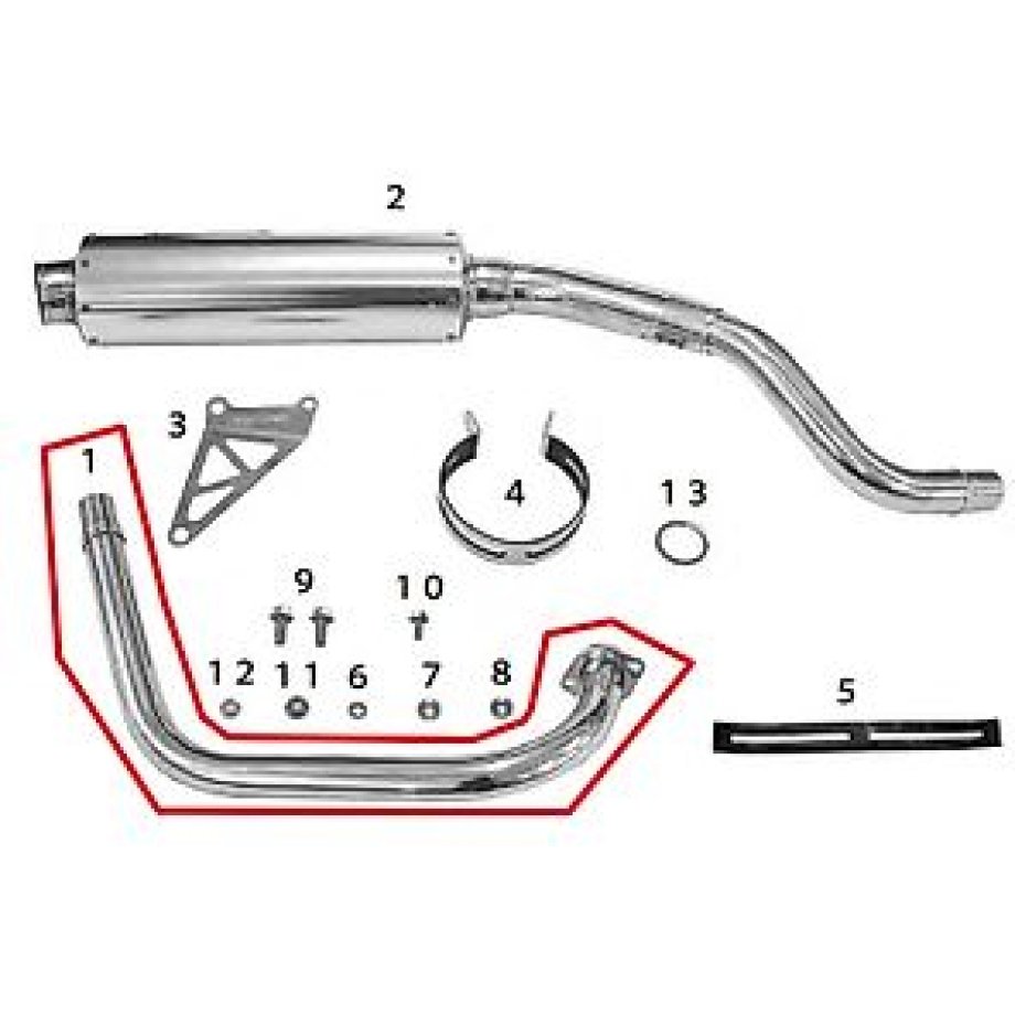 SP TAKEGAWA [Repair Parts] Exhaust Pipe COMP.