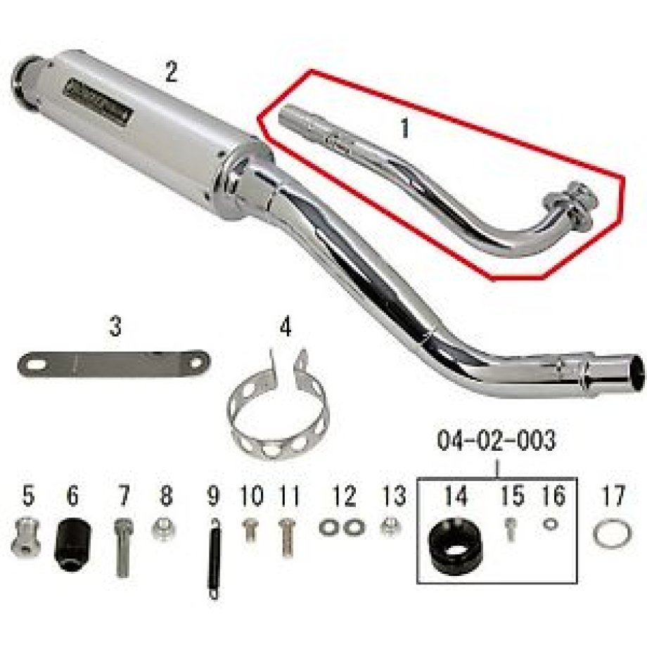 SP TAKEGAWA [Repair Parts] Exhaust Pipe COMP.